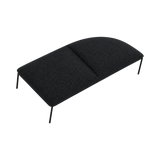 Arlo Right-Curve Two-Seat Bench – Charcoal