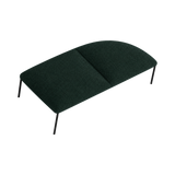 Arlo Right-Curve Two-Seat Bench – Green