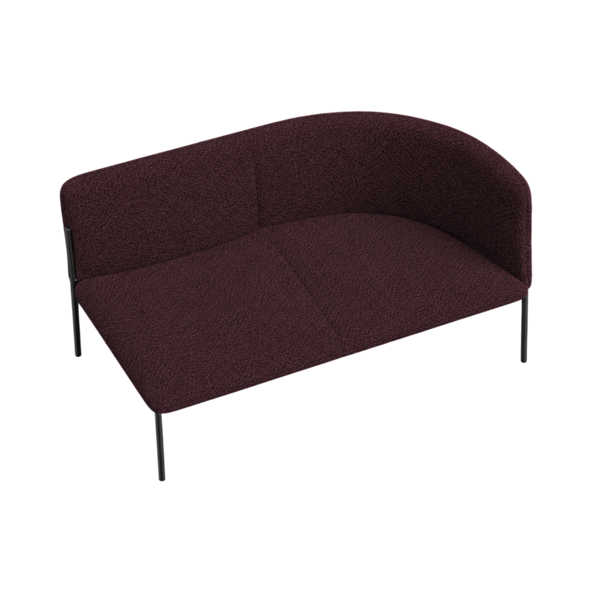 Arlo Right-Curve Two-Seat – Burgundy