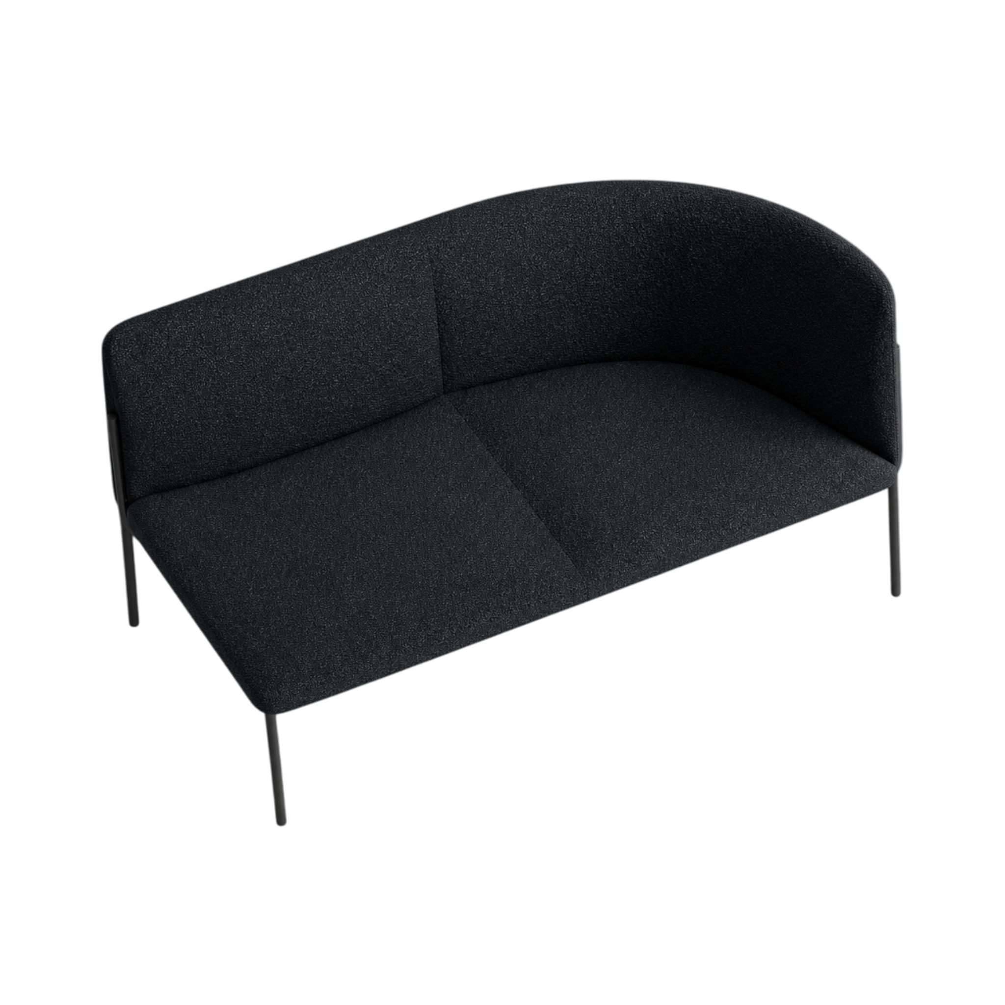 Arlo Right-Curve Two-Seat – Charcoal