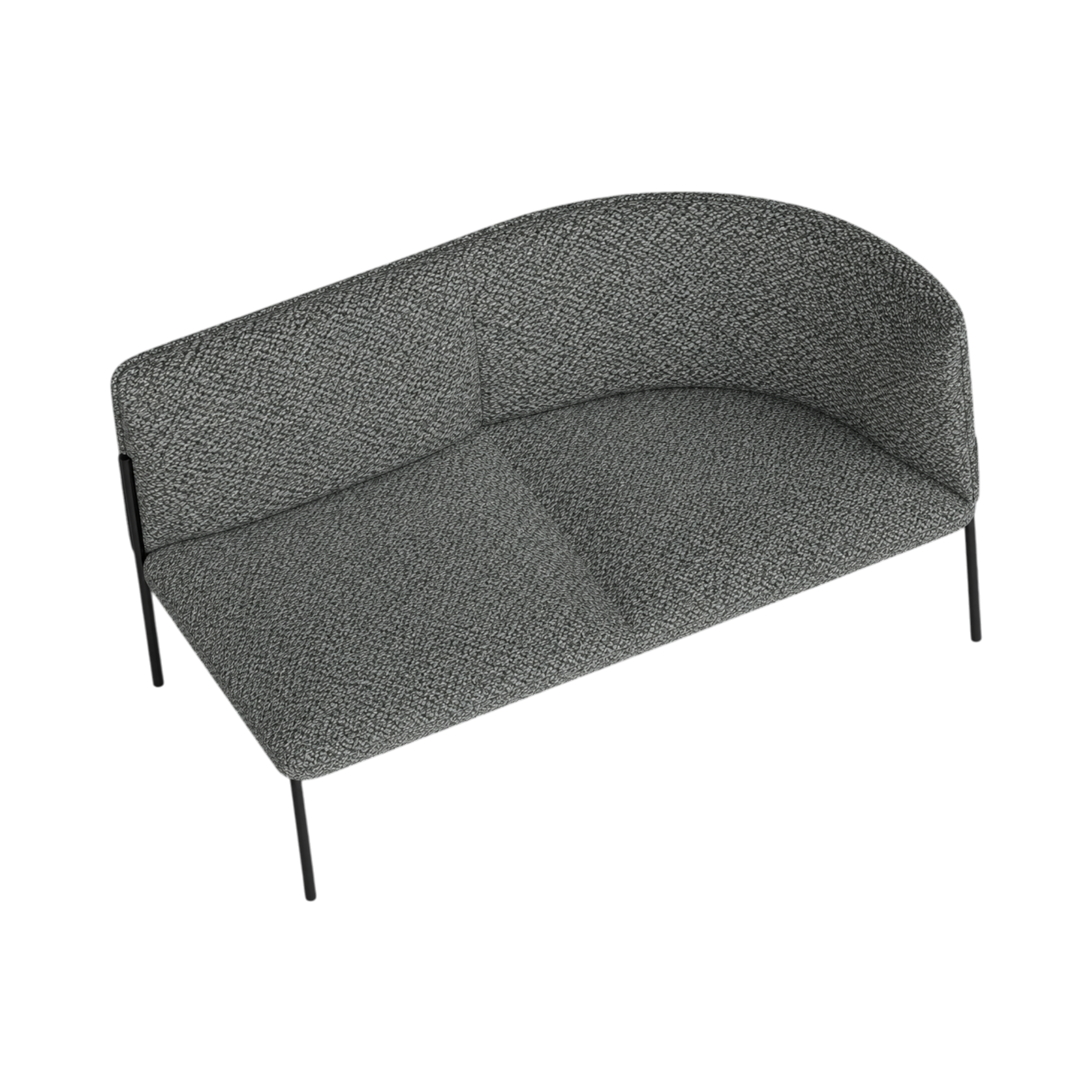 Arlo Right-Curve Two-Seat – Grey