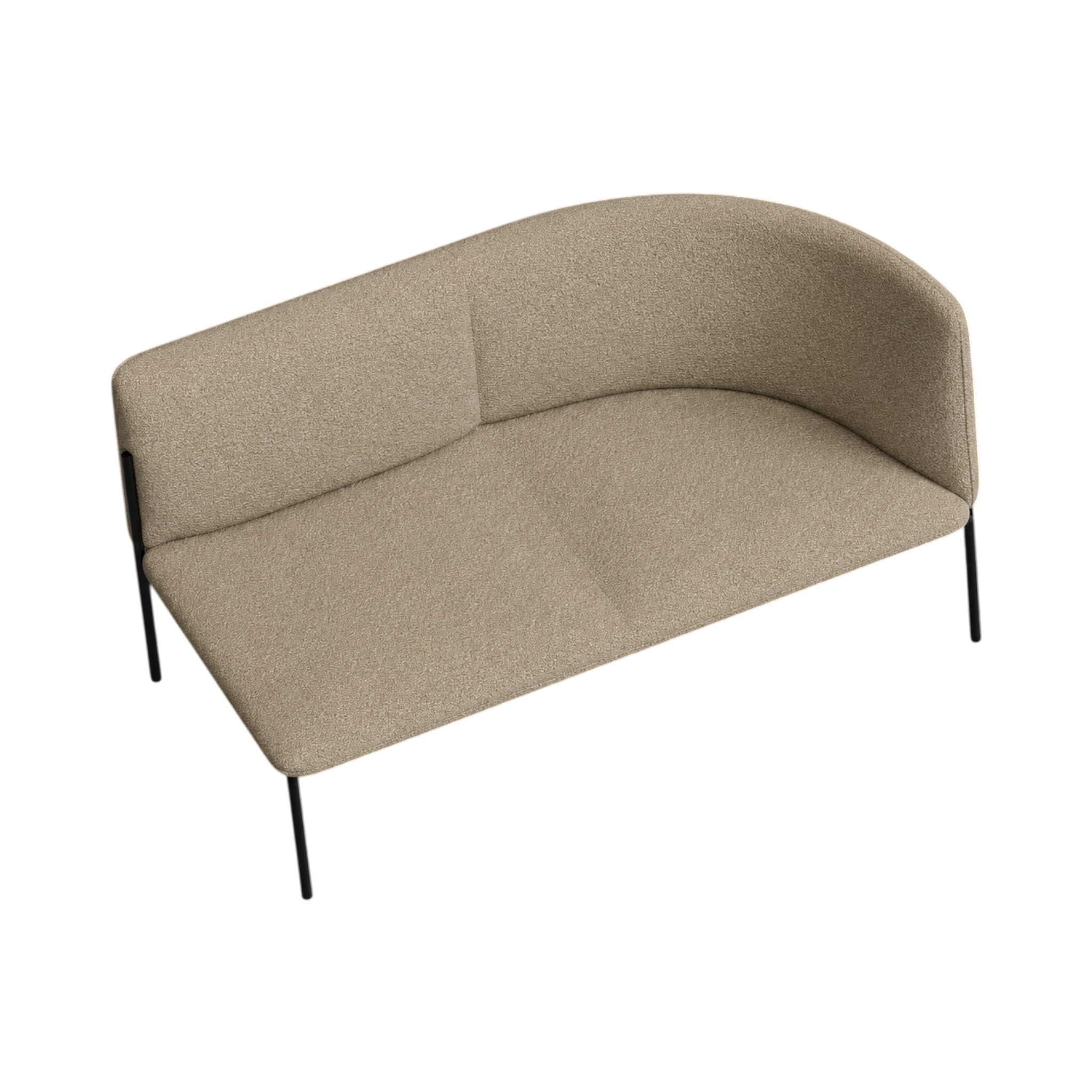 Arlo Right-Curve Two-Seat – Oat