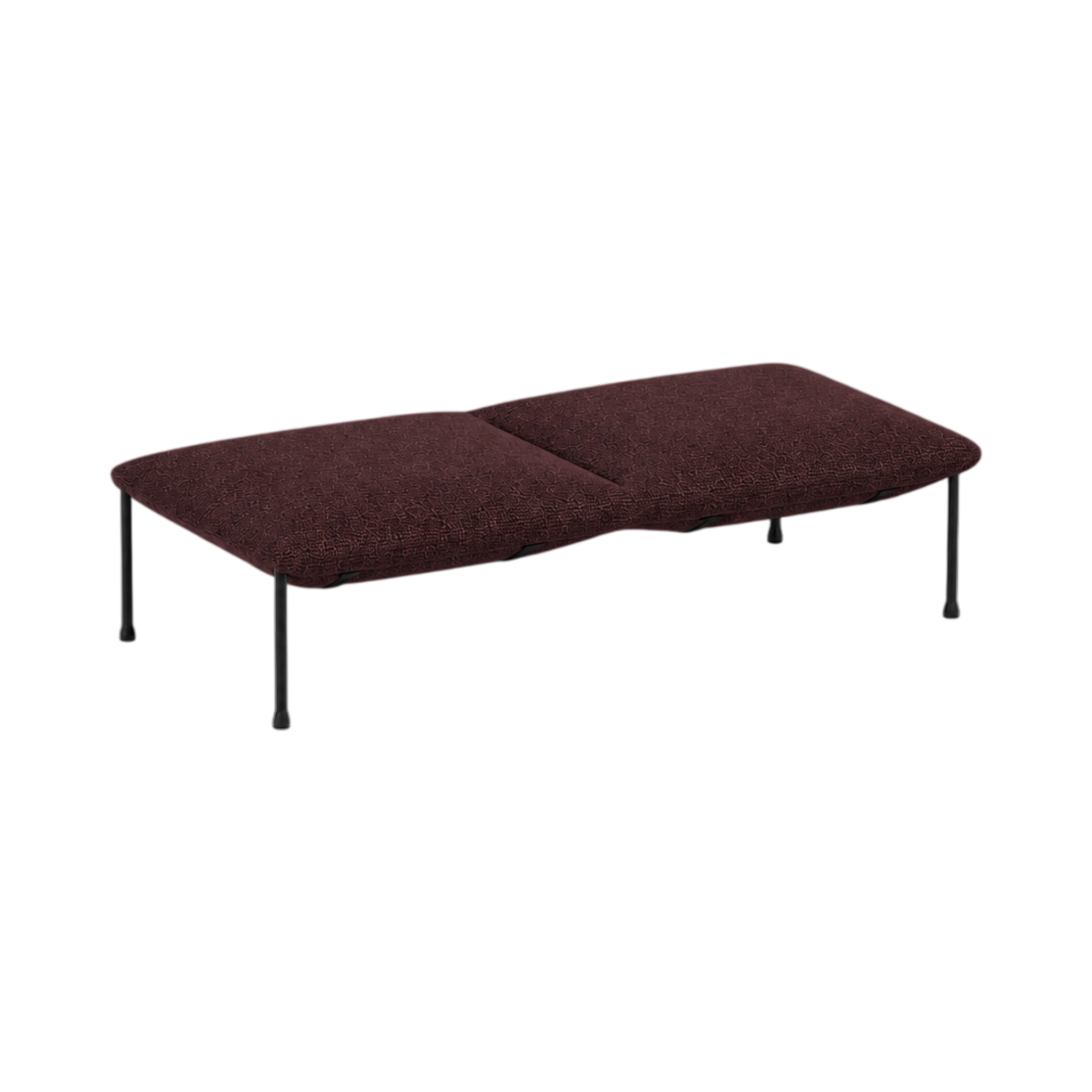 Arlo Straight Two-Seat Bench – Burgundy