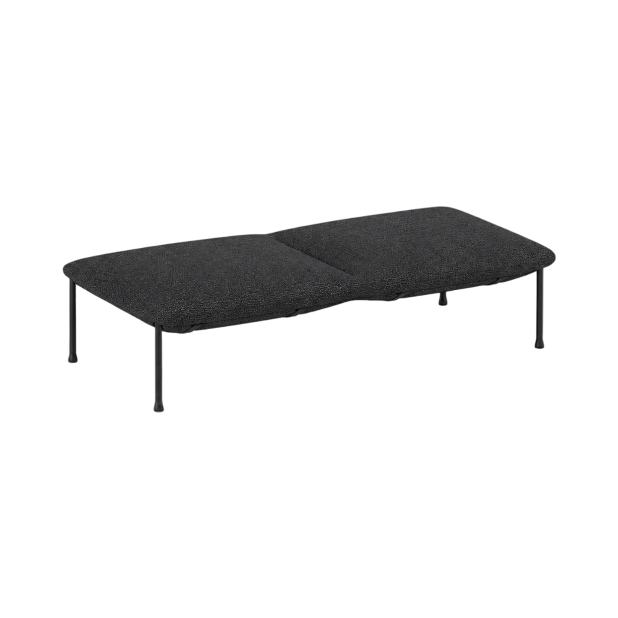 Arlo Straight Two-Seat Bench – Charcoal