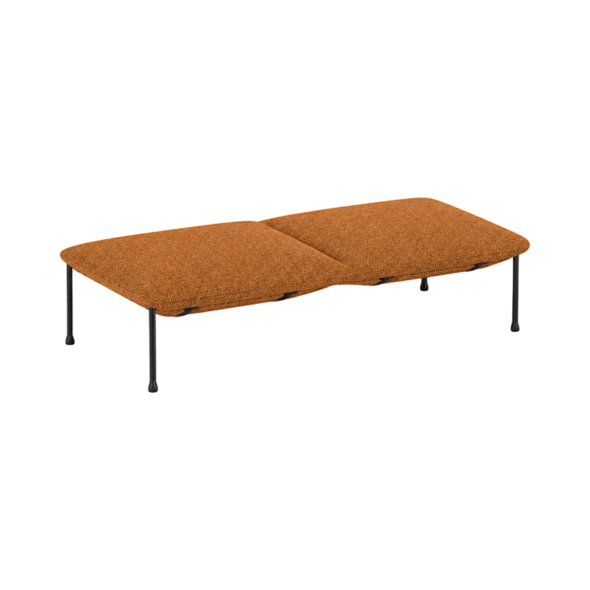 Arlo Straight Two-Seat Bench – Orange