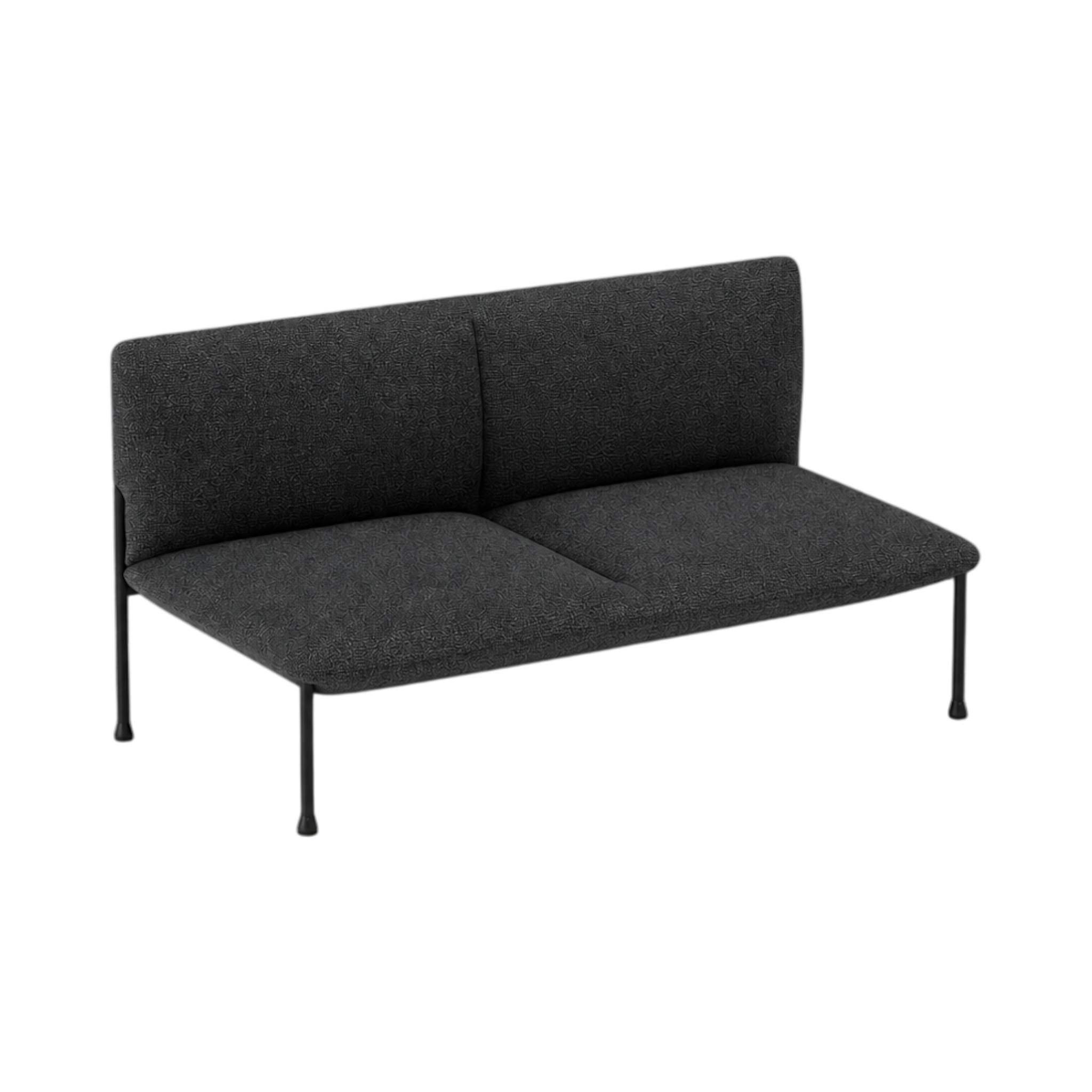 Arlo Straight Two-Seat – Charcoal