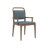 Bennett Dining Chair – Walnut Oak / Blue