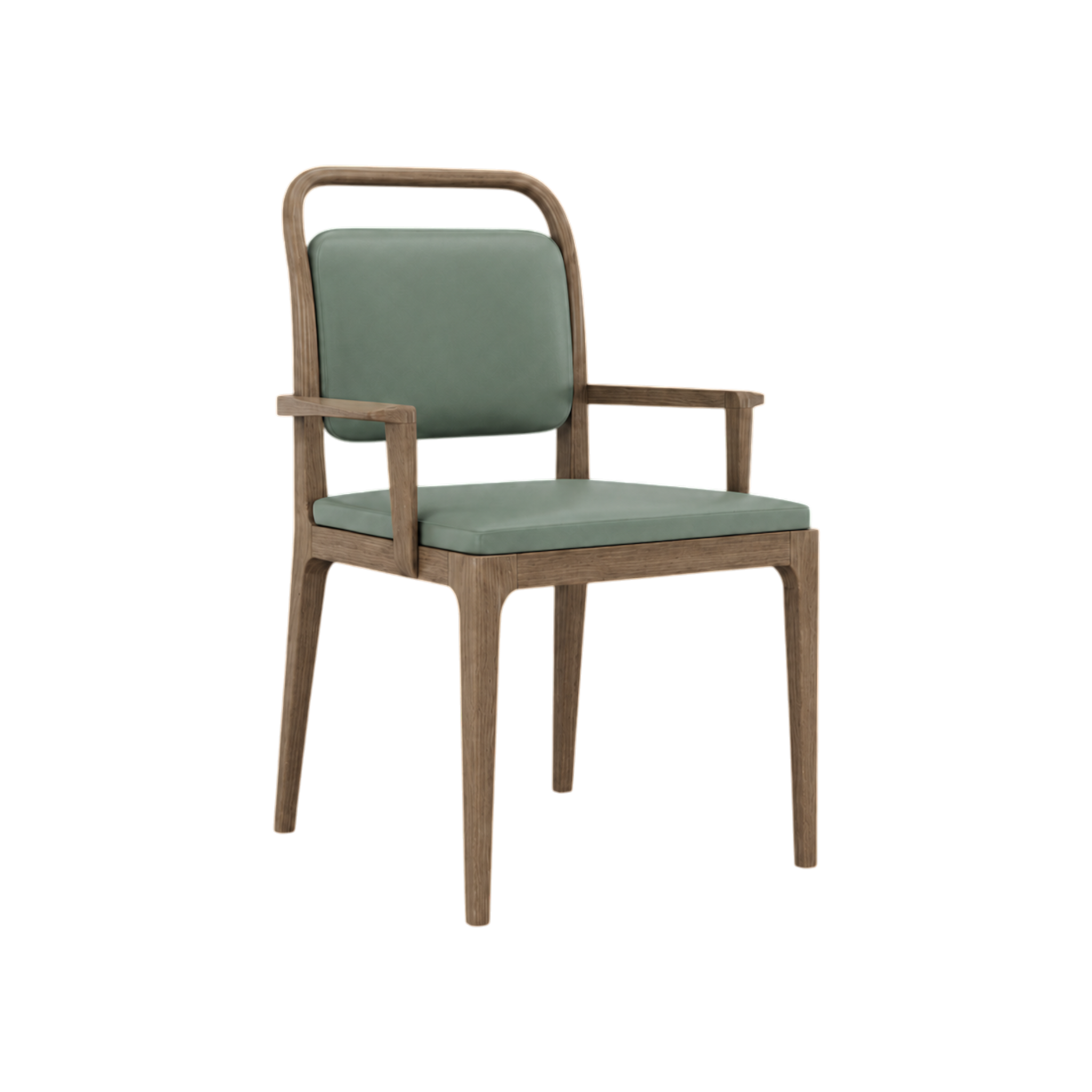 Bennett Dining Chair – Walnut Oak / Sage