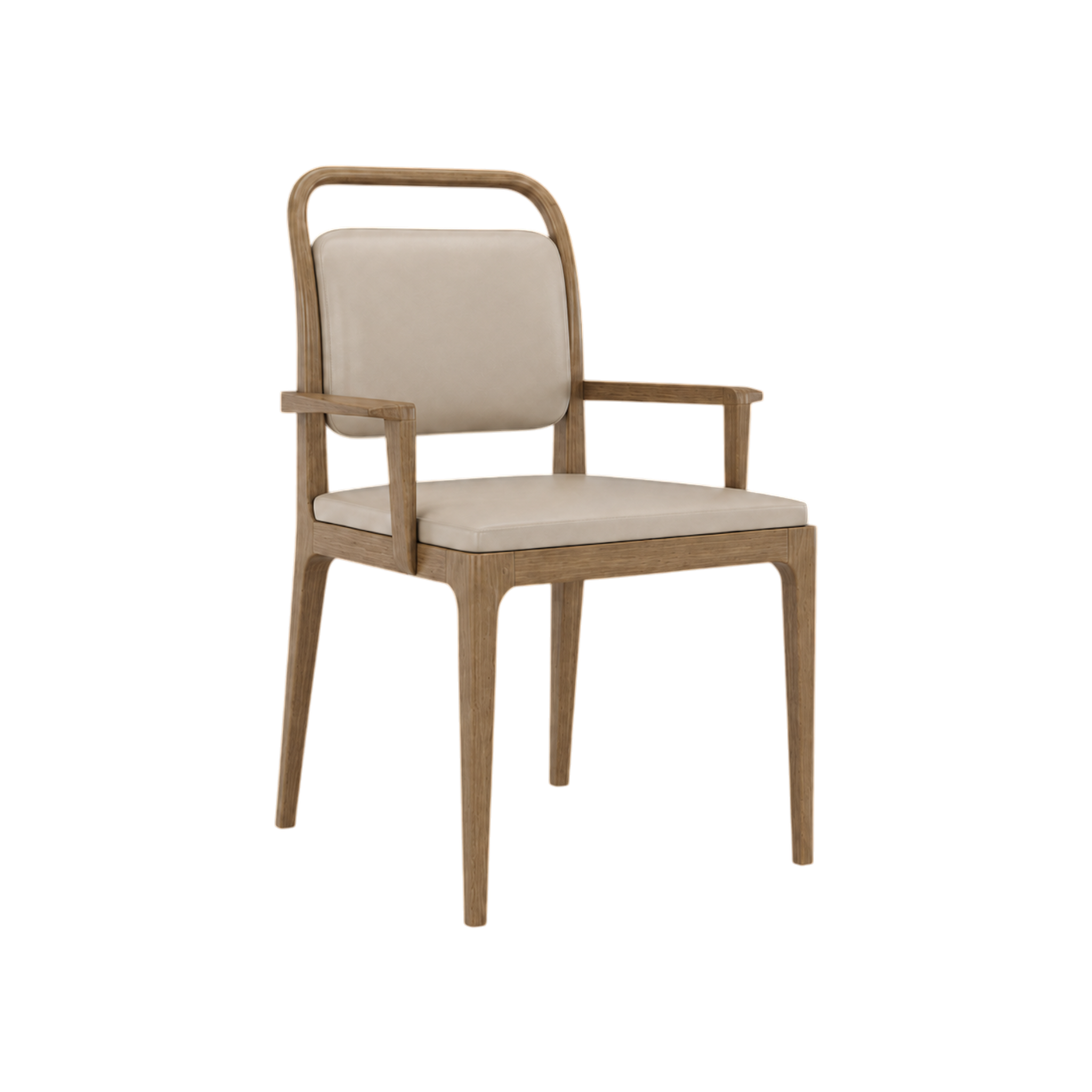 Bennett Dining Chair – Walnut Oak / Taupe