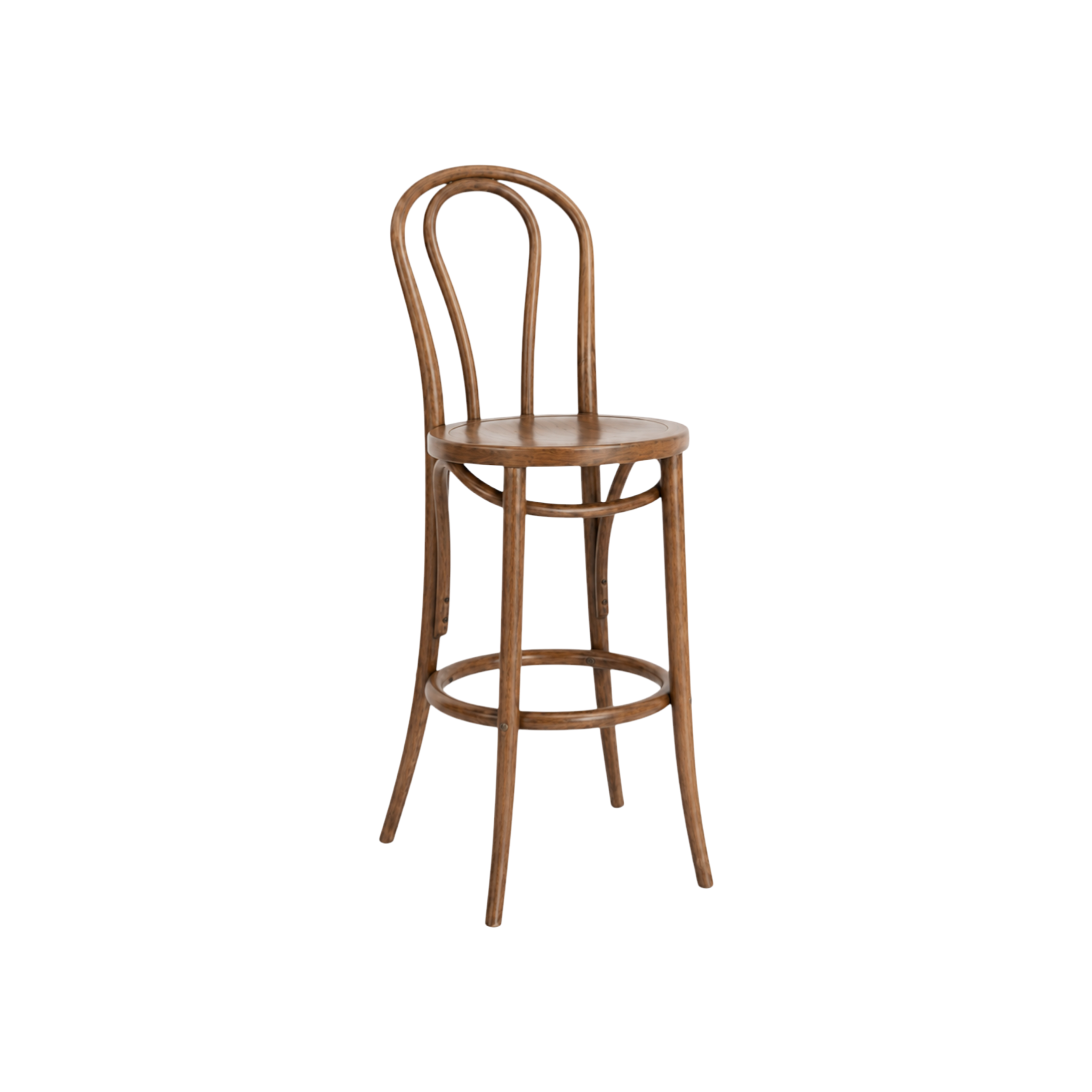 Bentwood Barstool – Walnut Oak
