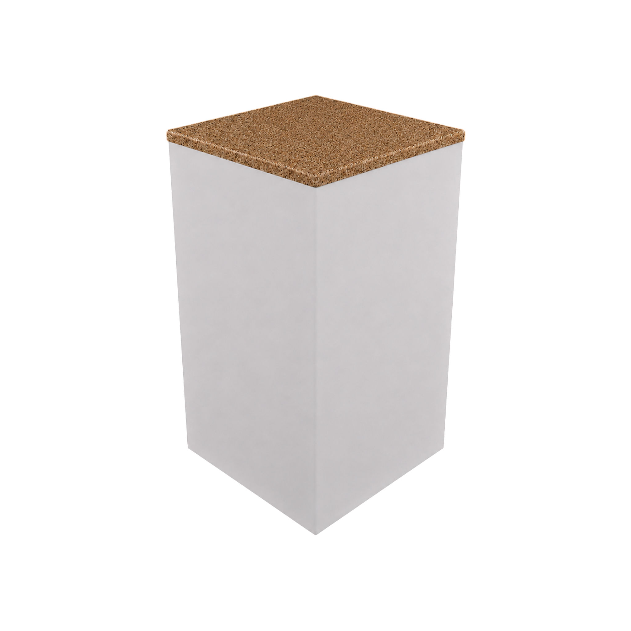 Box Plinth 400 – H500 – White / Grano Natural