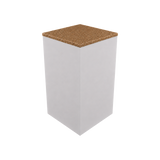 Box Plinth 400 – H500 – White / Grano Natural