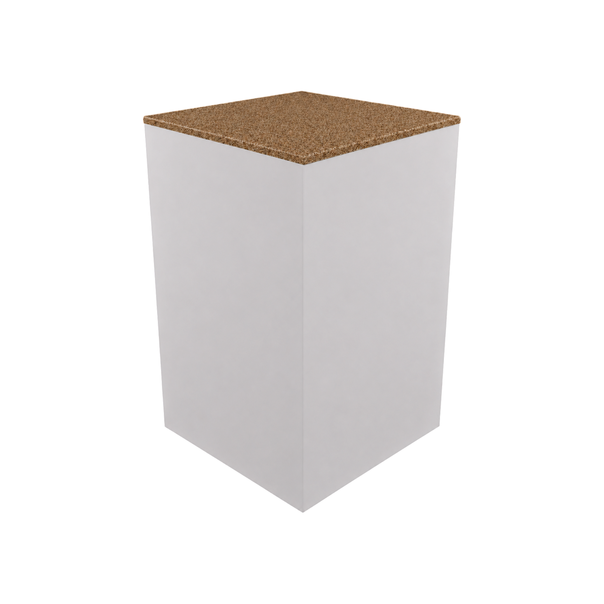 Box Plinth 600 – H1000 – White / Grano Natural