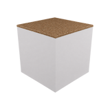 Box Plinth 600 – H500 – White / Grano Natural
