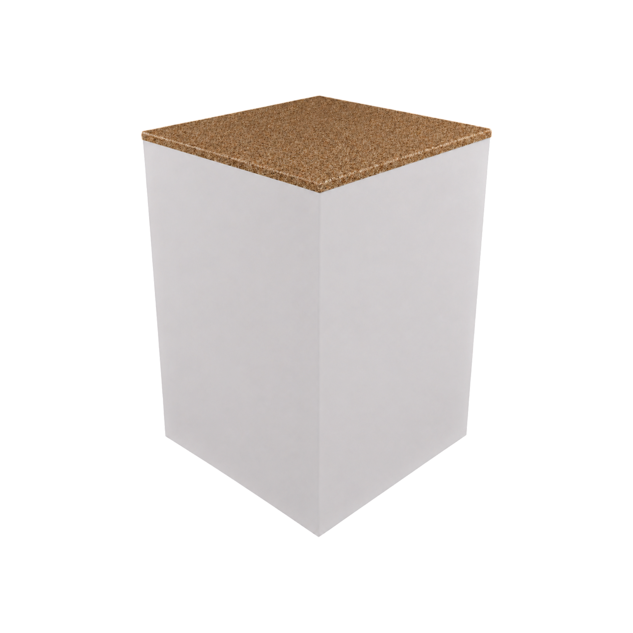 Box Plinth 600 – H750 – White / Grano Natural