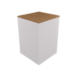 Box Plinth 600 – H750 – White / Grano Natural