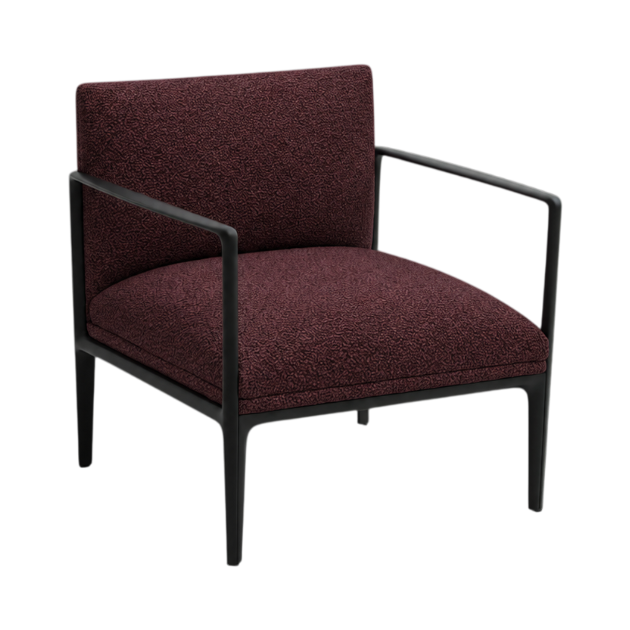 Carter Armchair (Straight Arm) – Burgundy