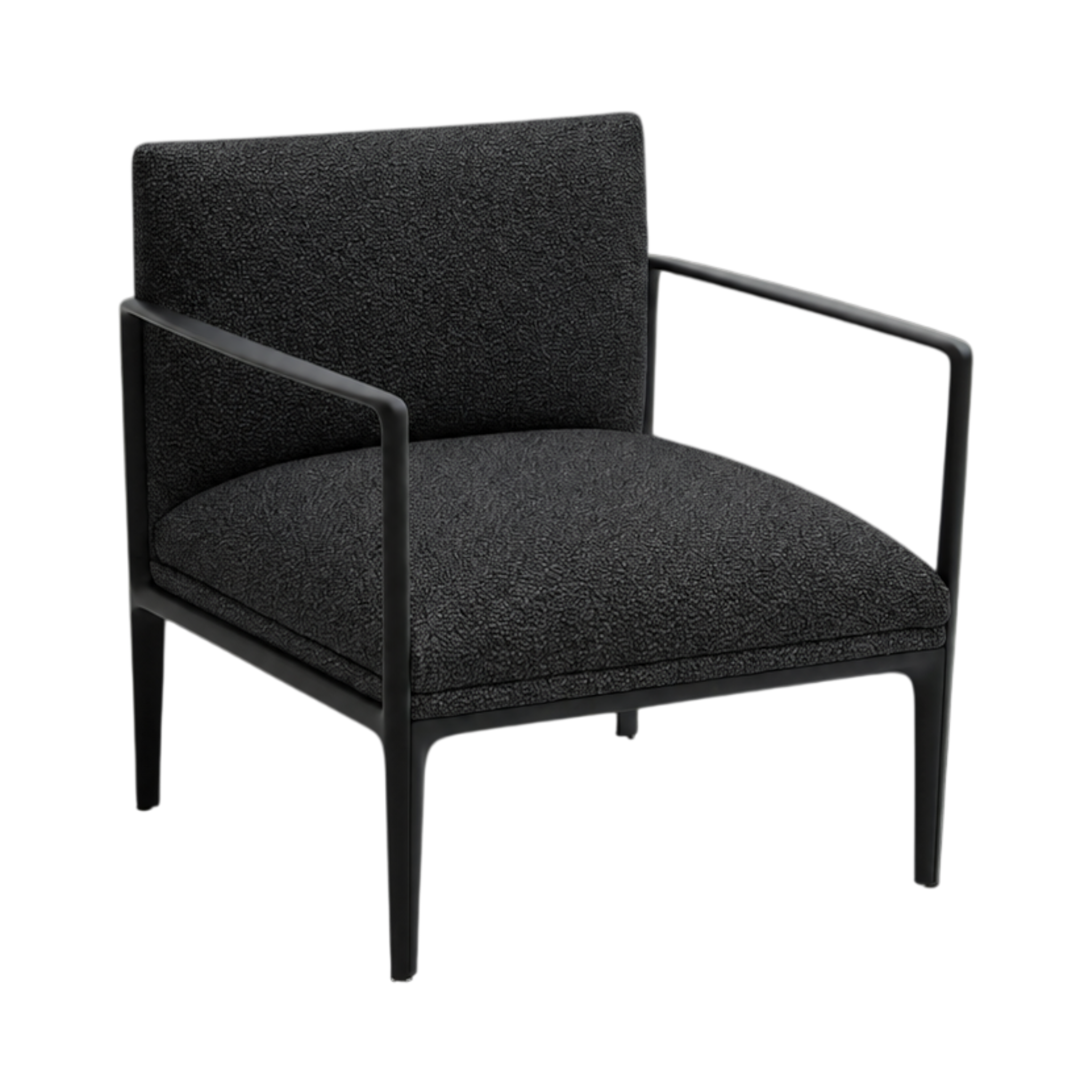 Carter Armchair (Straight Arm) – Charcoal