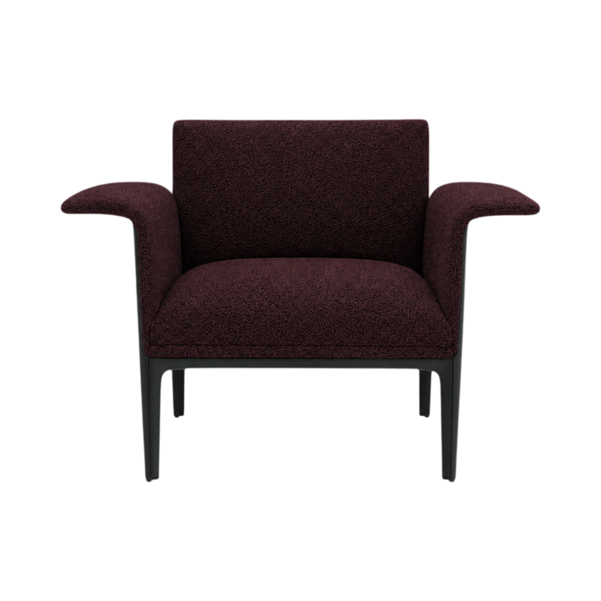 Carter Armchair (Curved Arm) – Burgundy
