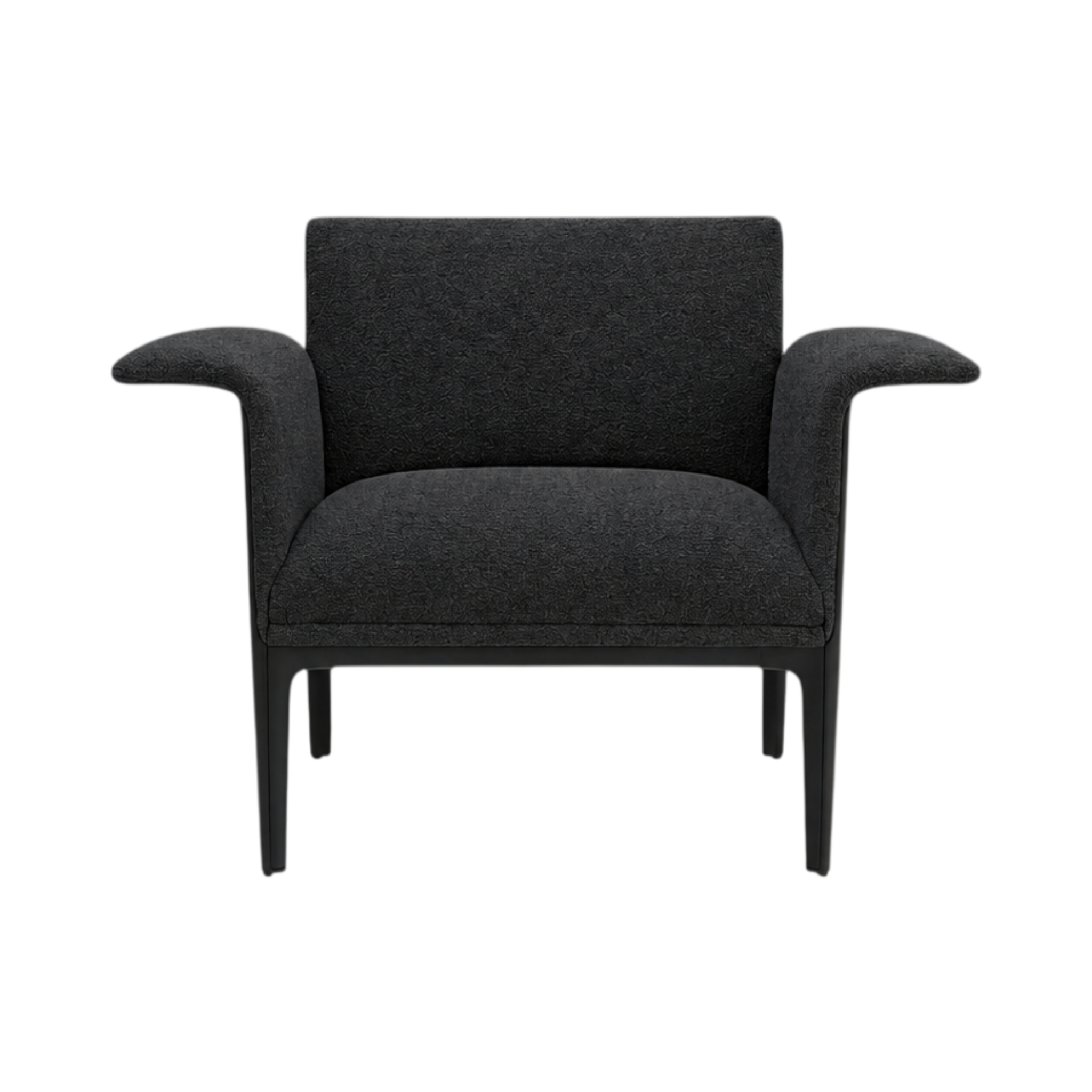 Carter Armchair (Curved Arm) – Charcoal