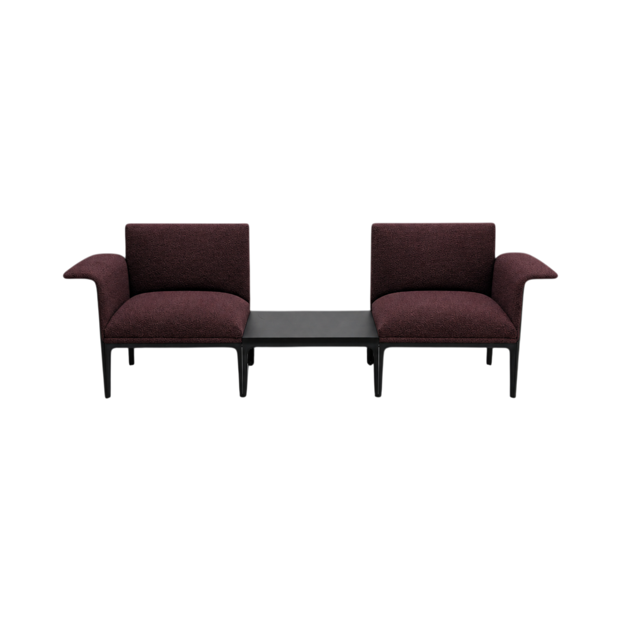 Carter Left Curved Arm – Burgundy