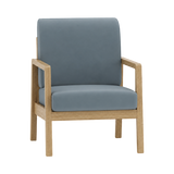 Clara Armchair – Natural Oak / Blue