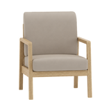 Clara Armchair – Natural Oak / Taupe