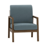 Clara Armchair – Walnut Oak / Blue