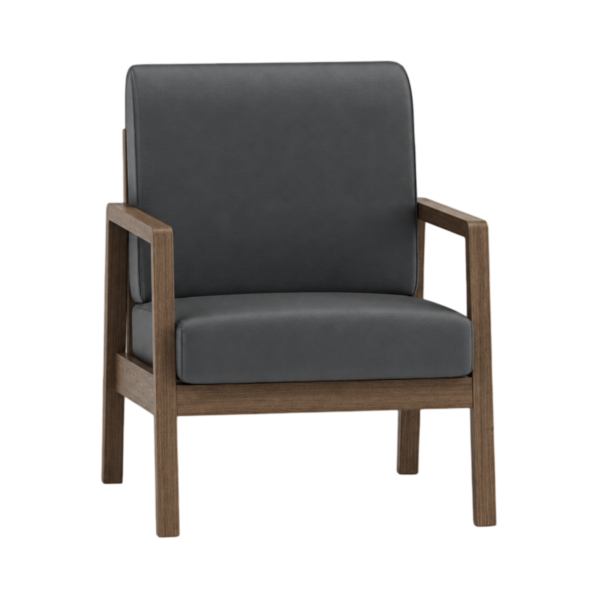 Clara Armchair – Walnut Oak / Charcoal