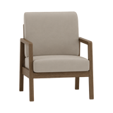 Clara Armchair – Walnut Oak / Taupe