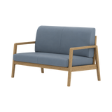 Clara Sofa – Natural Oak / Blue