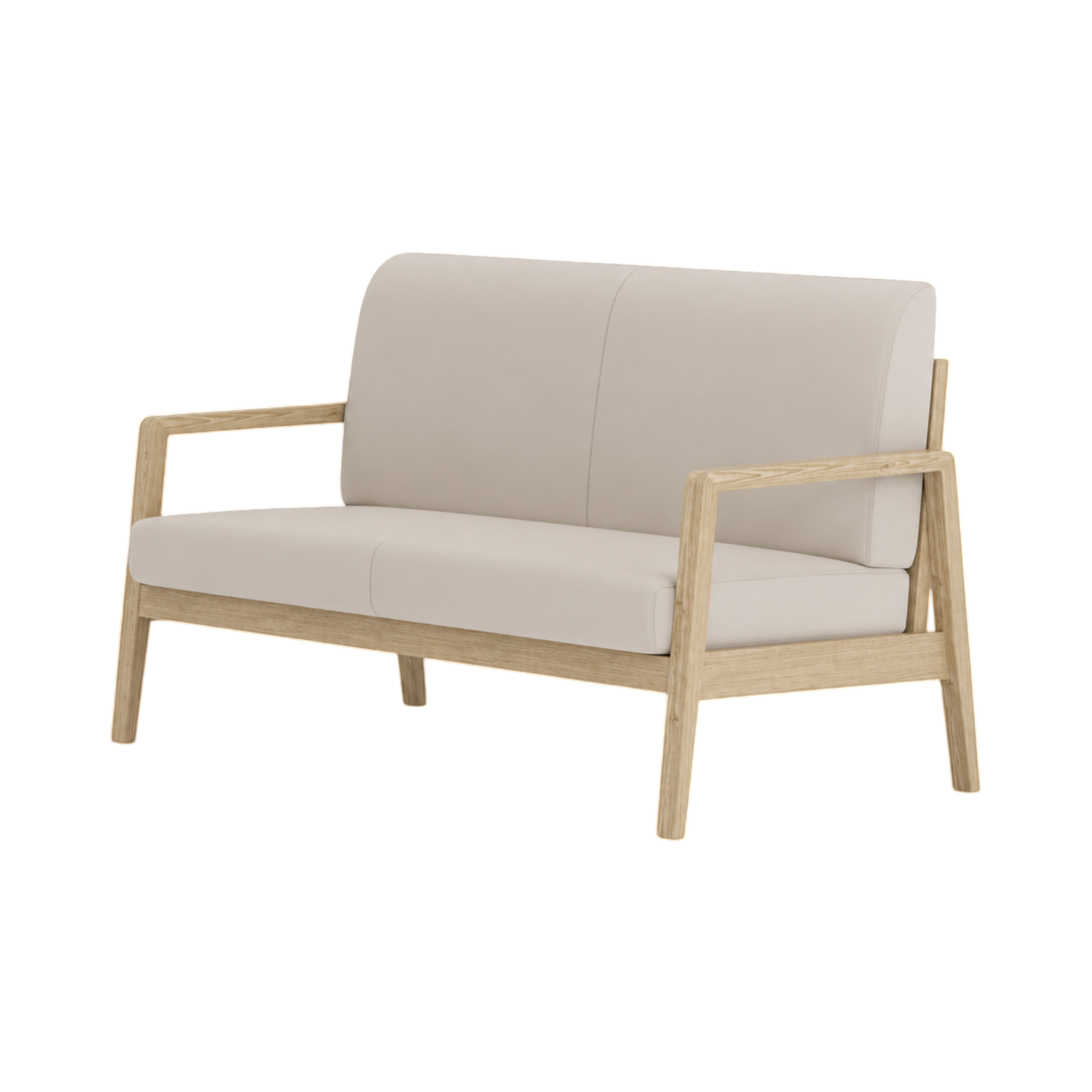 Clara Sofa – Natural Oak / Taupe