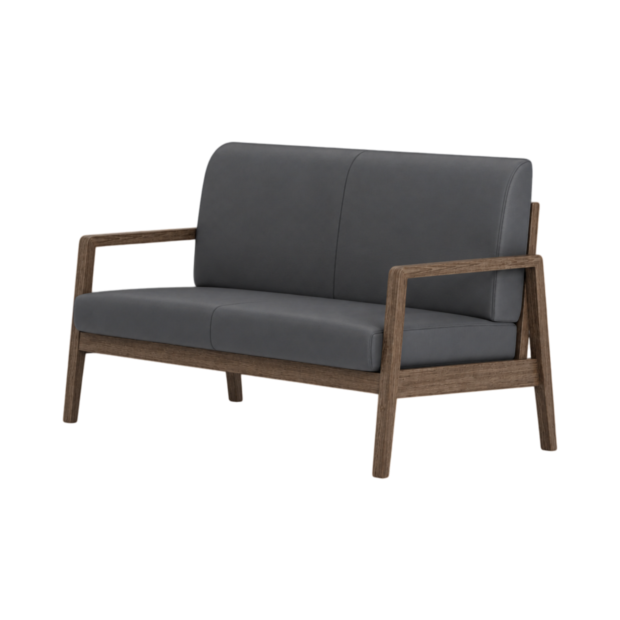 Clara Sofa – Walnut Oak / Charcoal