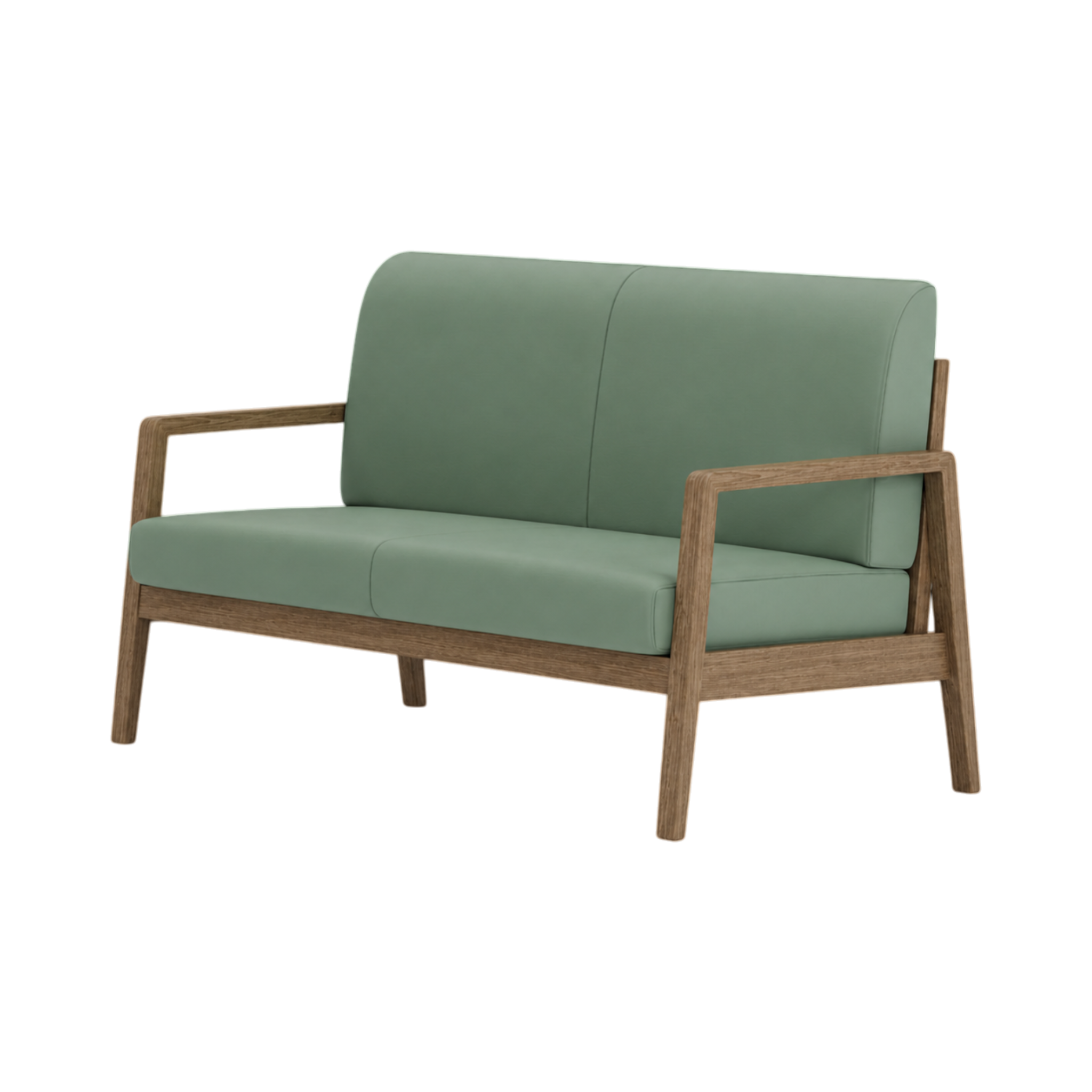 Clara Sofa – Walnut Oak / Sage