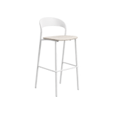 Coda Barstool Upholstered – White