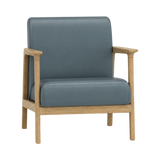 Elton Armchair – Natural Oak / Blue