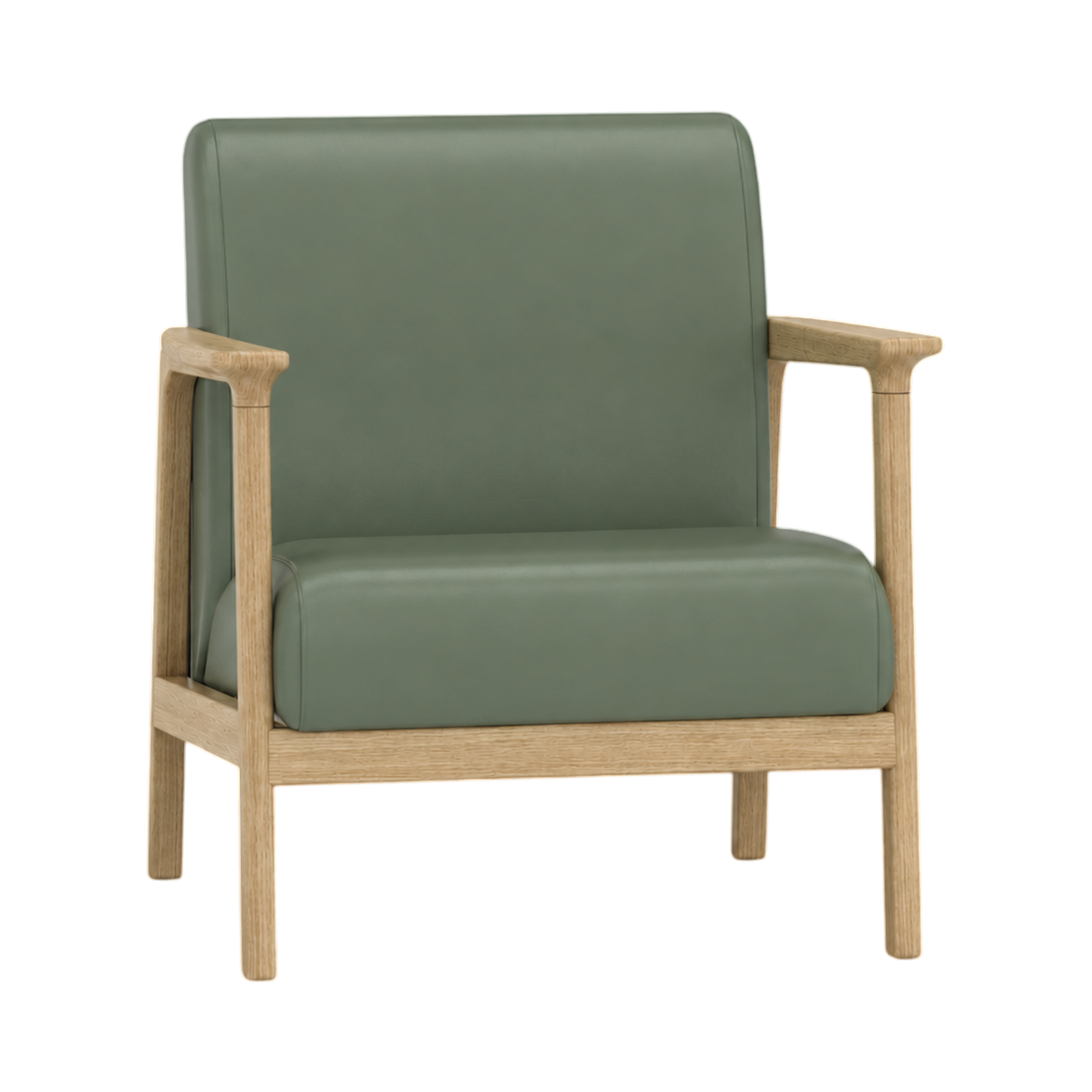Elton Armchair – Natural Oak / Sage
