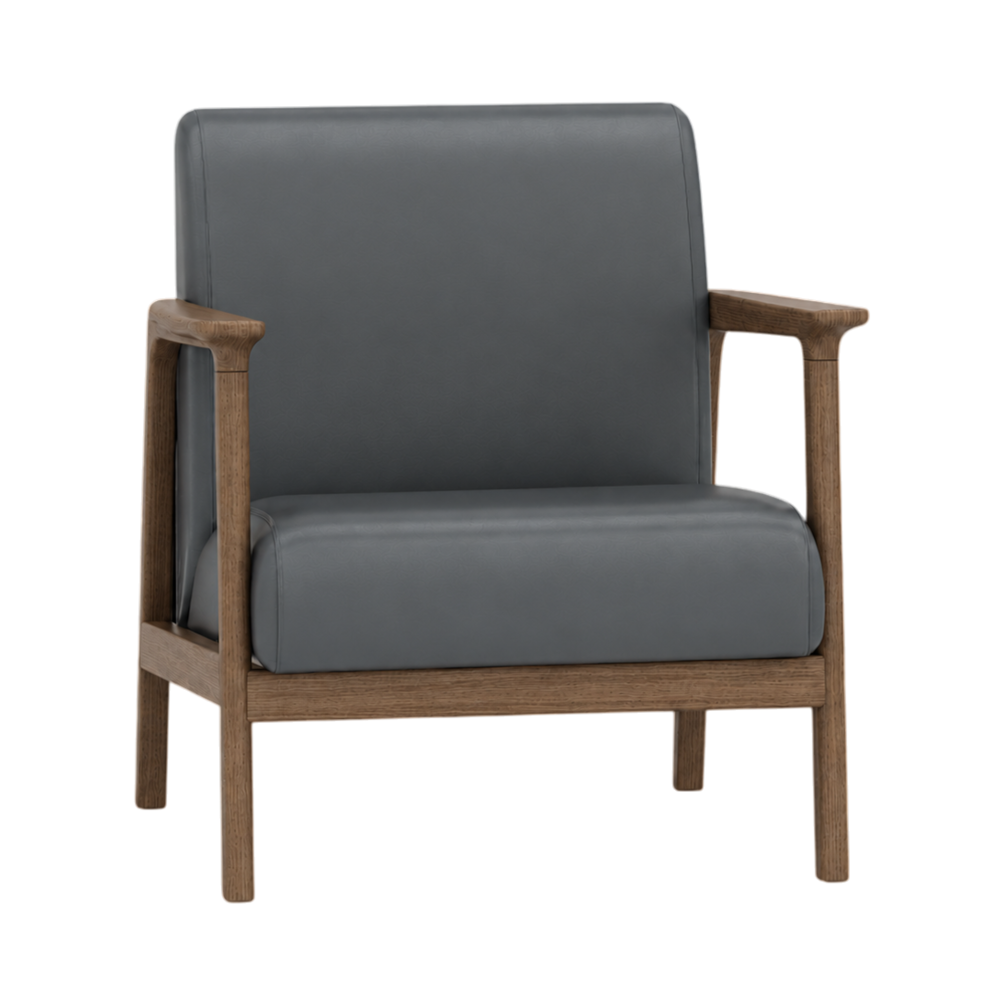 Elton Armchair – Walnut Oak / Charcoal