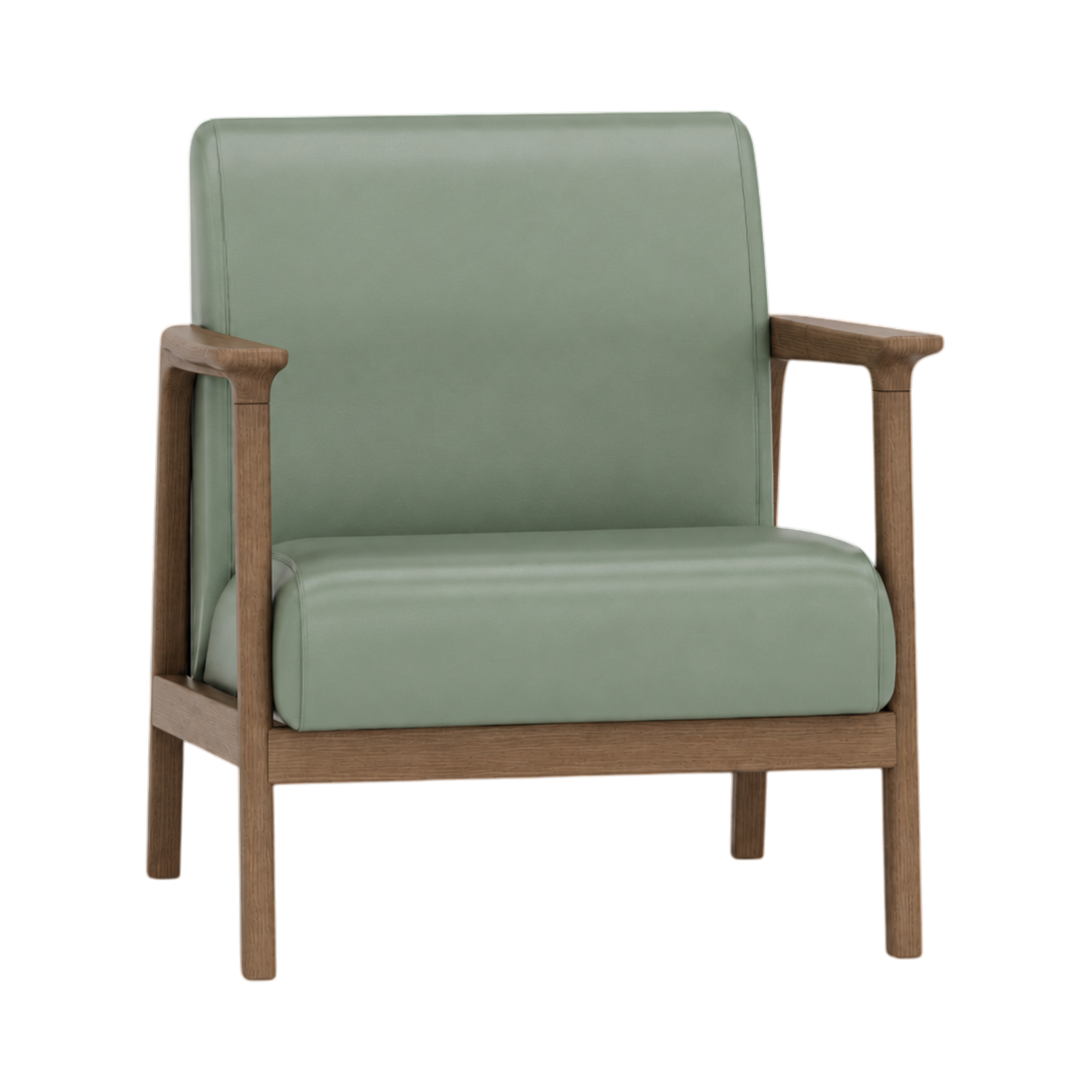 Elton Armchair – Walnut Oak / Sage