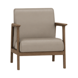 Elton Armchair – Walnut Oak / Taupe