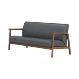 Elton Three Seater Sofa – Walnut Oak / Charcoal