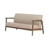 Elton Three Seater Sofa – Walnut Oak / Taupe