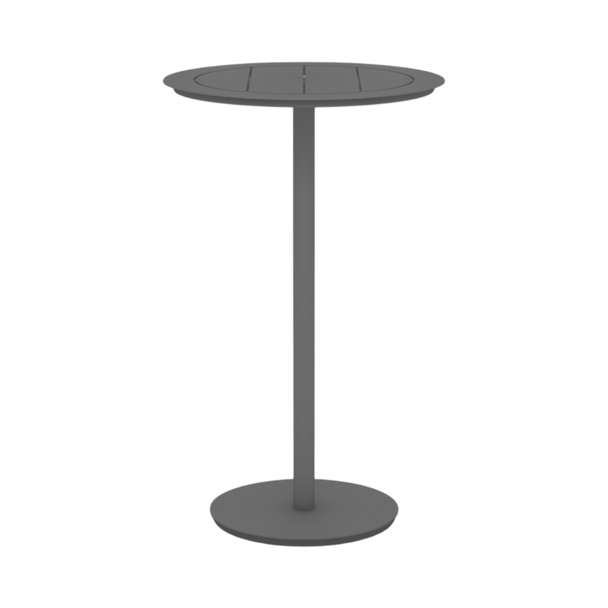 Hudson Bar Table Round – Charcoal