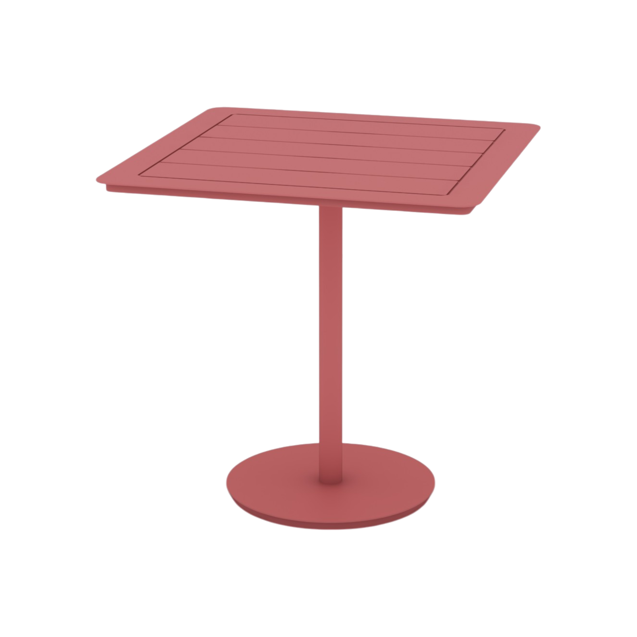 Hudson Cafe Table Square Stem – Coral