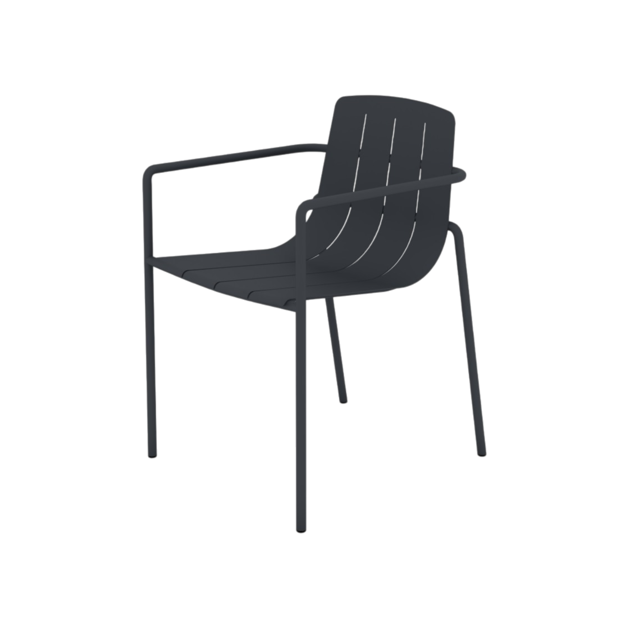 Hudson Dining Chair with Arms – Black