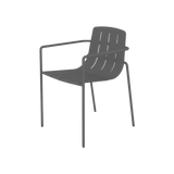 Hudson Dining Chair with Arms – Charcoal