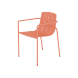 Hudson Dining Chair with Arms – Peach