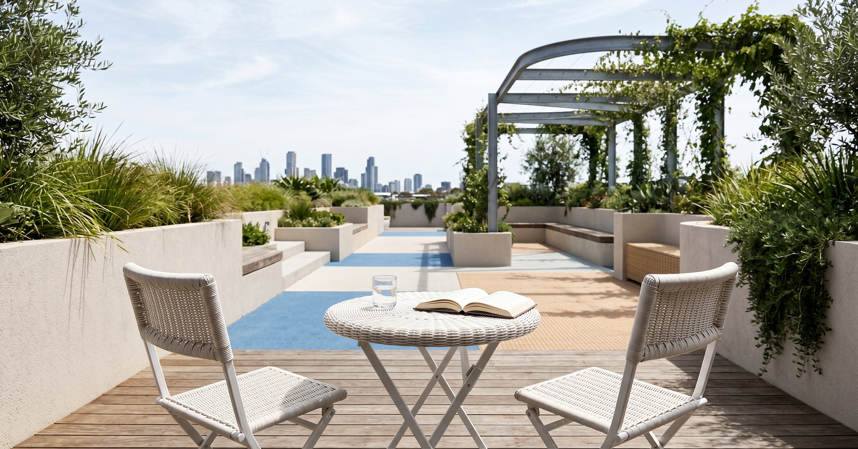 Ivy Folding Chair in-situ scene - Green Loop Global