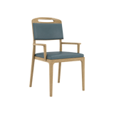 Lennox Dining Chair – Natural Oak / Blue