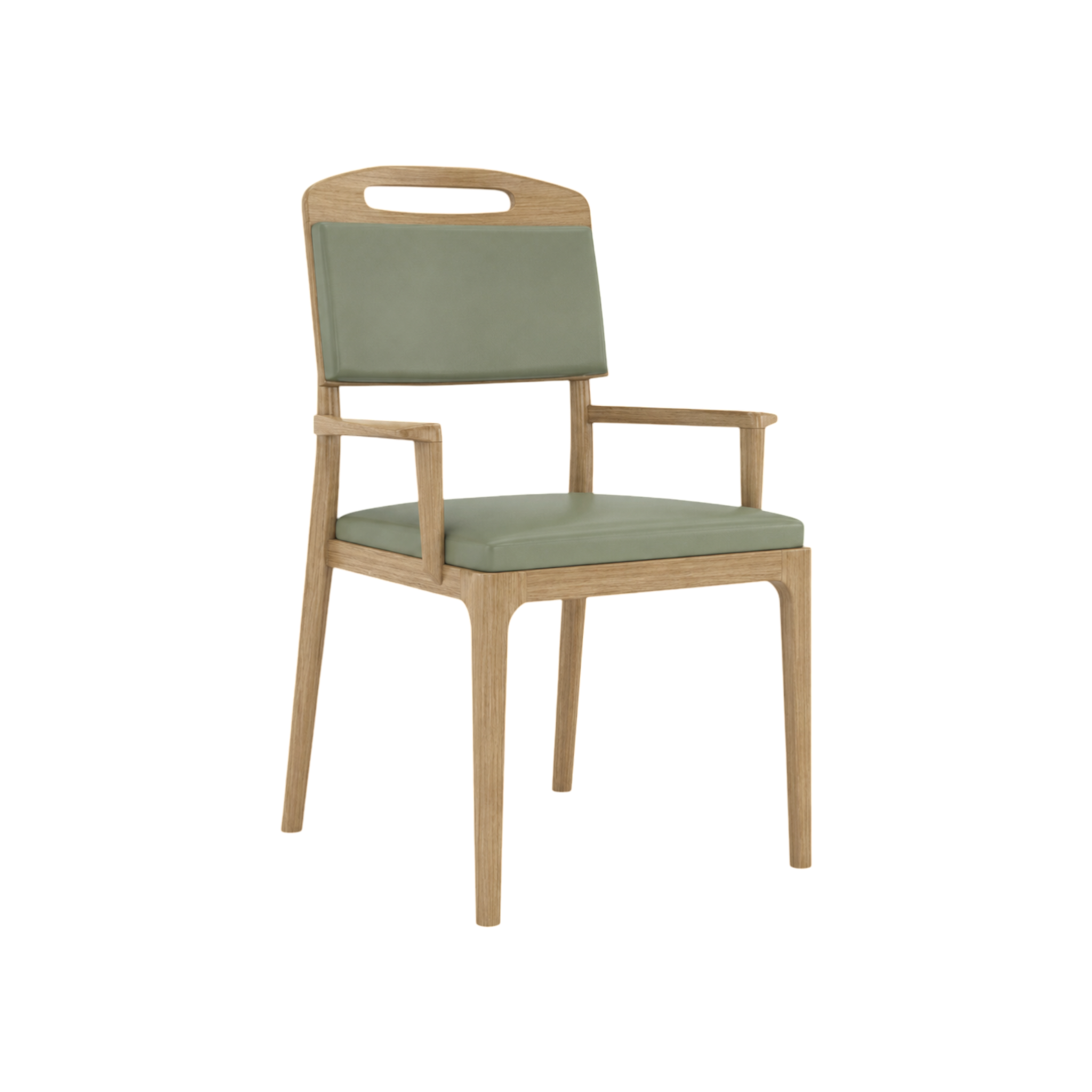 Lennox Dining Chair – Natural Oak / Sage